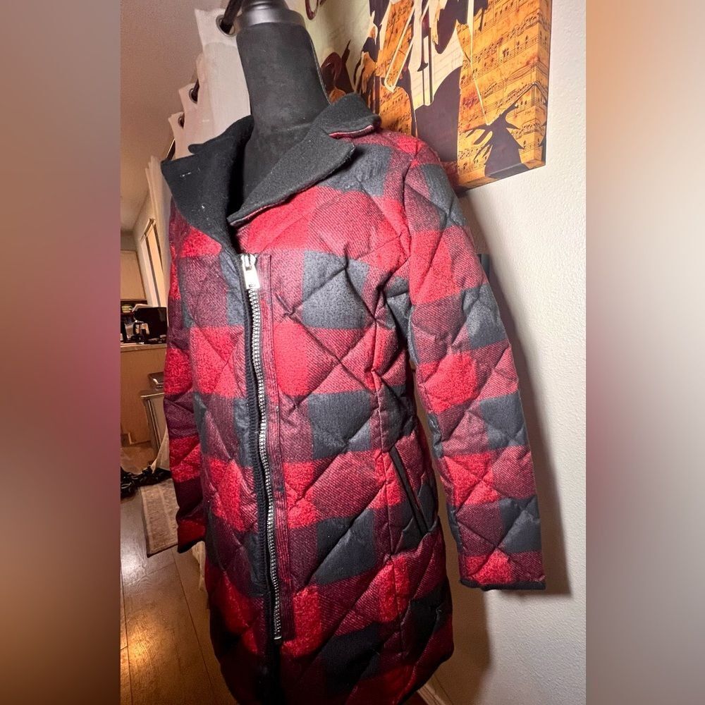 Pendleton Buffalo Check Collared Quilted Mid Length Down Coat EUC! - Picture 13 of 14